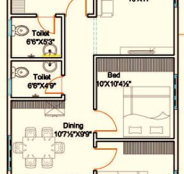 Type No-7, 3 BHK -1180 sft, West Facing